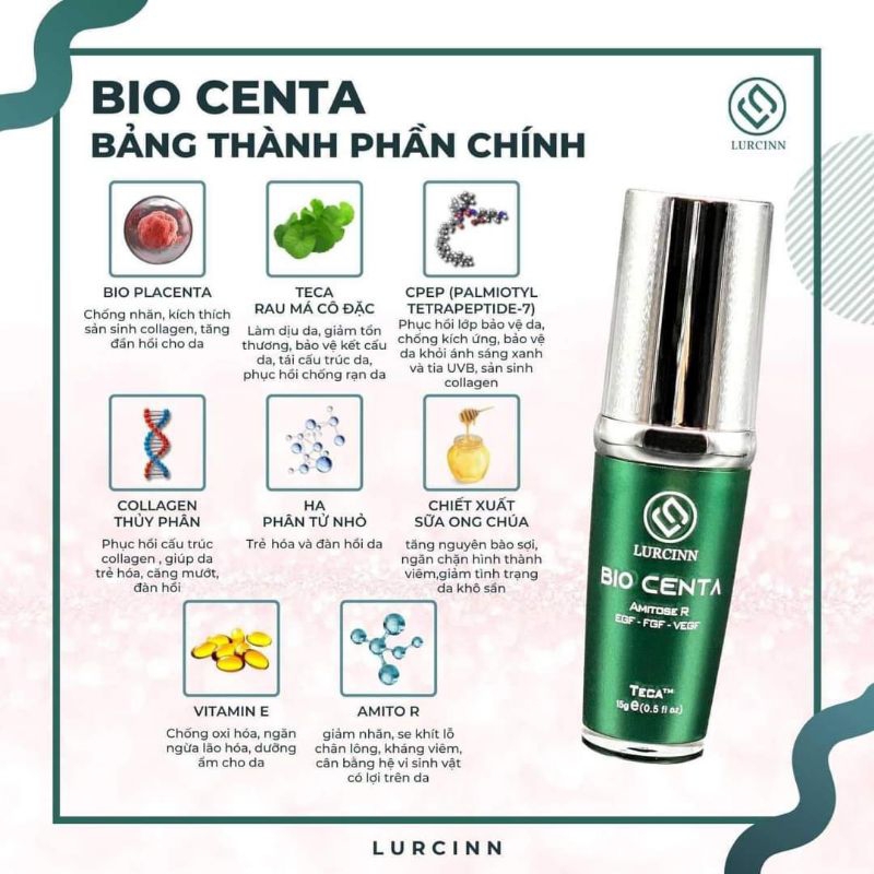 TẾ BÀO GỐC  - BIO CENTA - 15ML - LURCINN