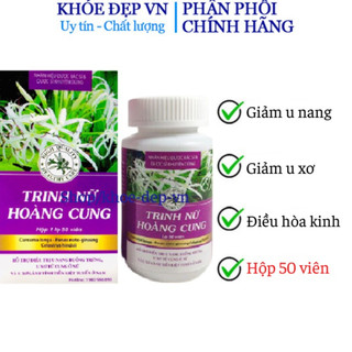 Trinh Nữ Hoàng Cung lọ 50 viên – Hỗ trợ điều trị u xơ tử cung, u nang buồng trứng, u xơ tuyến tiền liệt