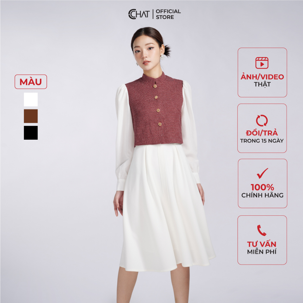Chân Váy 𝐂𝐂𝐇𝐀𝐓 Cạp Kiểu Xòe Ly Súp Chất Thun Cao Cấp 62CDC2042XT