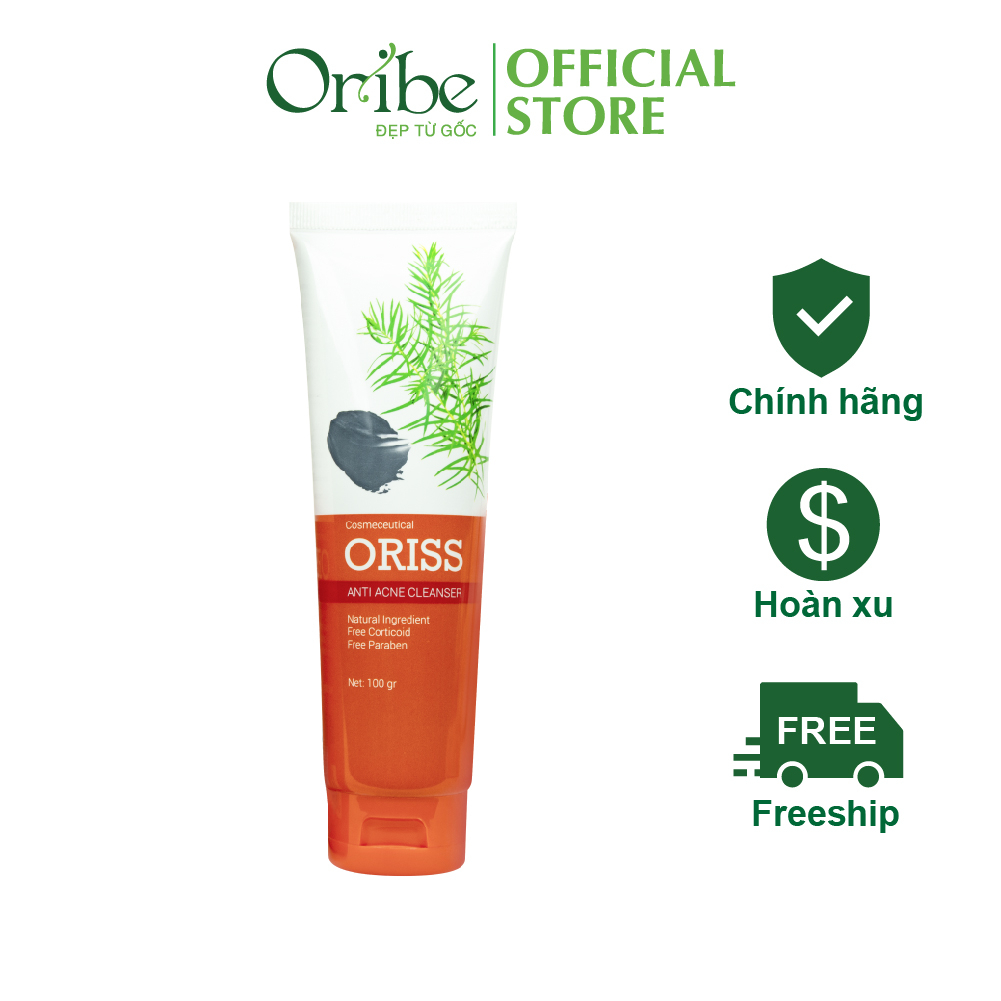 Sữa Rửa Mặt Oriss Dưỡng Trắng Tạo Bọt Ngừa Mụn Dưỡng Ẩm Tẩy Tế Bào Chết Thu Nhỏ Lỗ Chân Lông - 100g