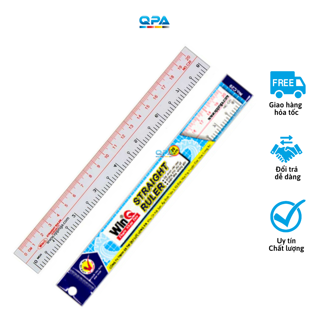 Combo 3 Thước kẻ dẻo WinQ 20cm