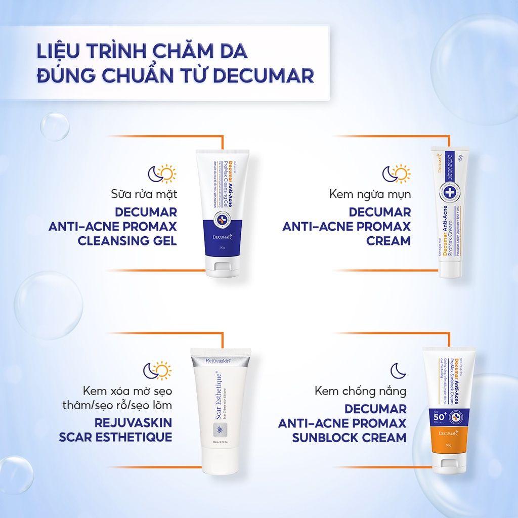 Kem ngừa mụn, mờ thâm, ngừa sẹo,tái tạo da Decumar Anti-acne Promax Rream 7g/15g - DH Beauty