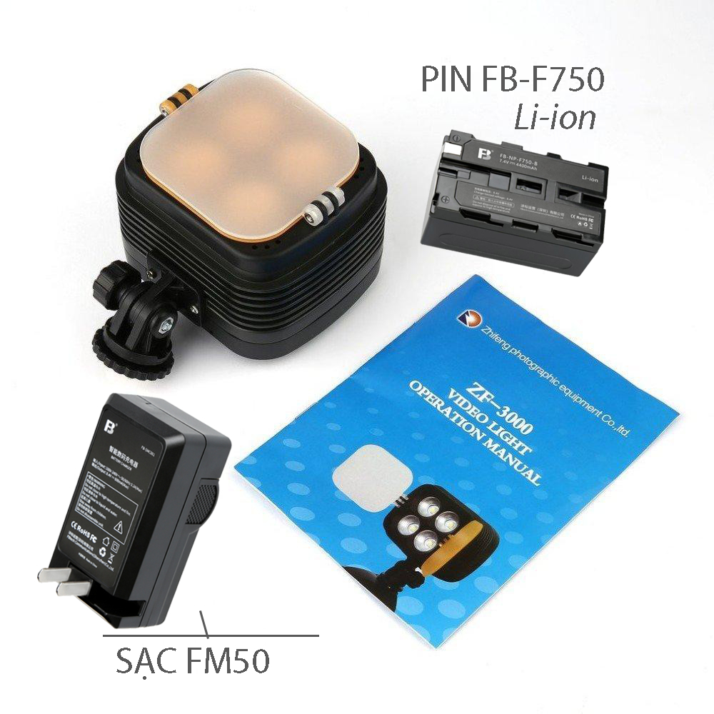 Đèn led video ZIFON ZF3000 4 bóng siêu sáng