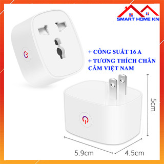 Ổ cắm thông minh wifi tuya công suất 16a hẹn giờ điều khiển từ xa bằng điện thoại