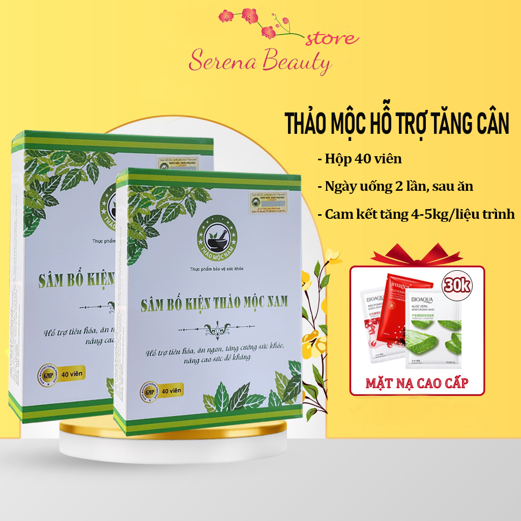 Tăng Cân Sâm Bổ Kiện Thảo Mộc Nam Hộp 40 Viên Tăng Cân Cho Người Gầy