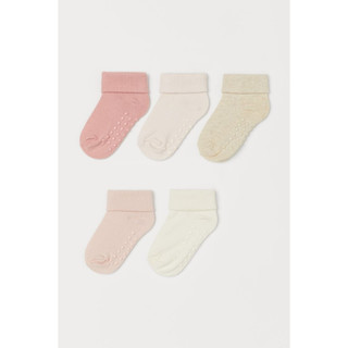 Set 5 đôi tất hồng chống trượt HM H&M _hàng chính hãng authentic