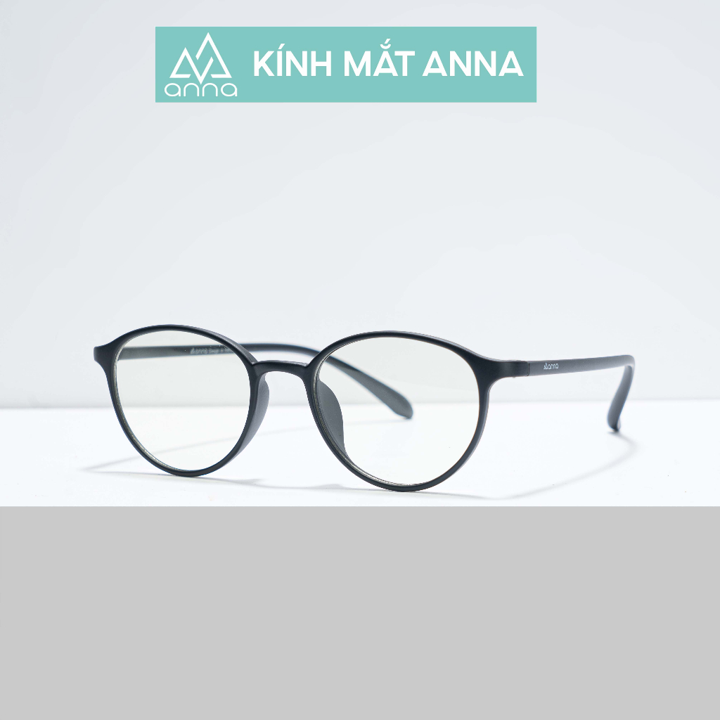 Gọng kính mắt thời trang ANNA nam nữ dáng bầu chất liệu nhựa dẻo cao cấp 280CN018