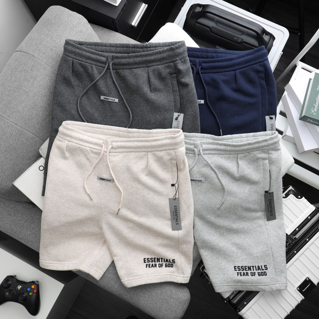 Quần Short Nam Lưng Thun Da Cá Cotton có dây kéo túi , Quần Thun Unisex Bigsize 100kg - 3bros