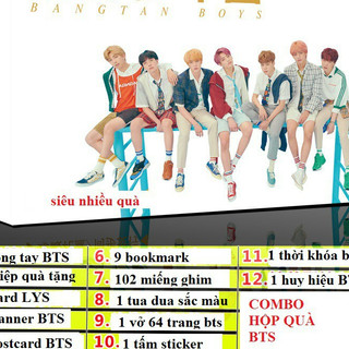Hộp quà bangtan boys có poster postcard bookmark banner huy hiệu thiếp ảnh dán album ảnh