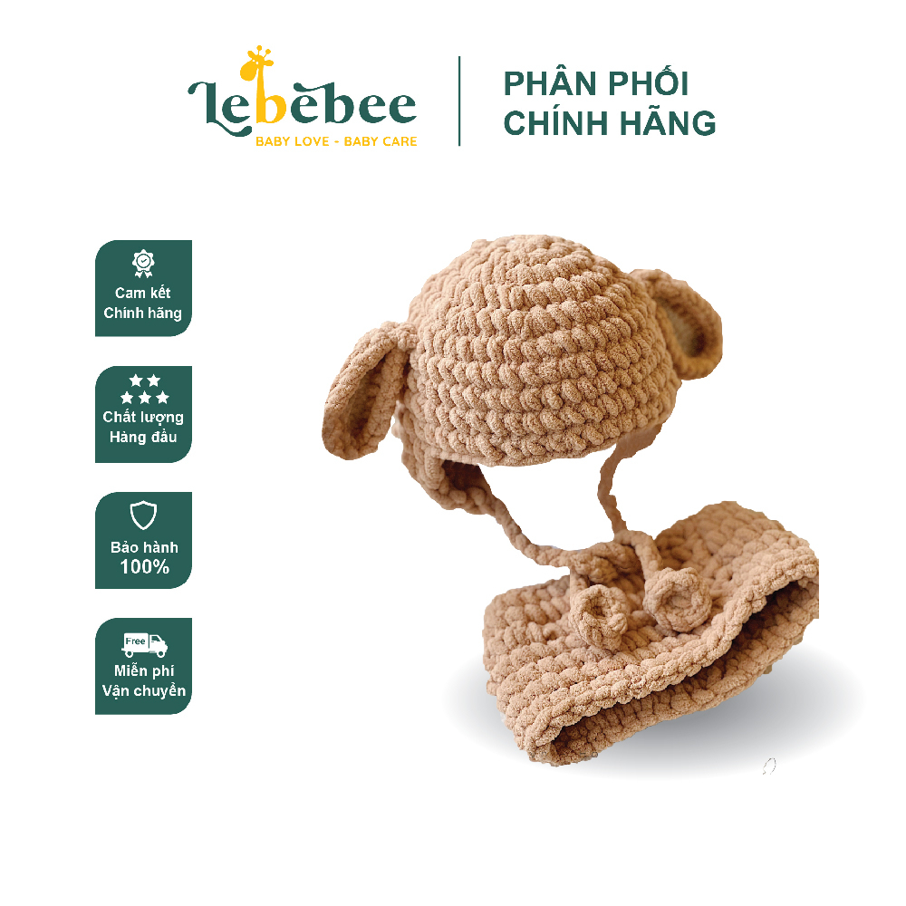 Combo mũ + khăn len cừu cho bé