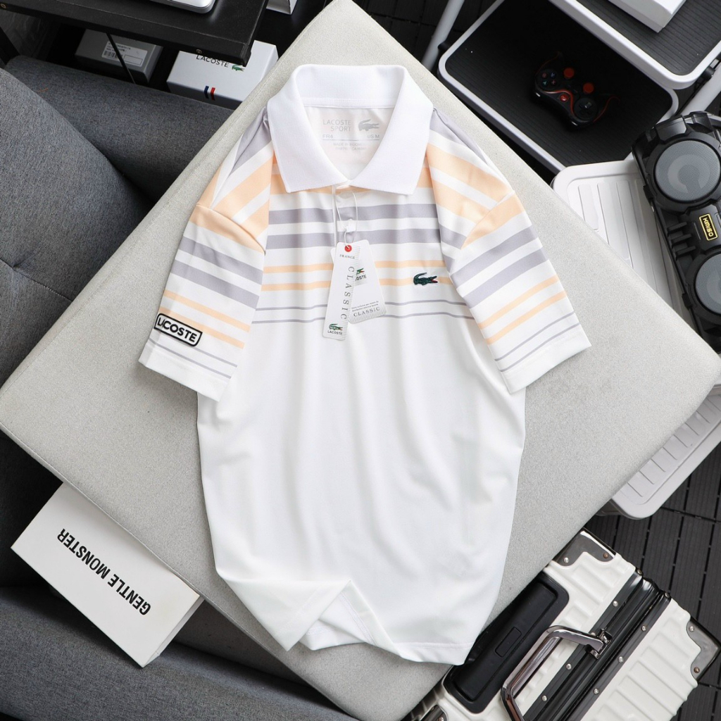 Áo polo nam, áo thun cổ bẻ Lacoste thời trang, chất vải cá sấu poly mềm mịn co giãn cao Shop Xuân Thủy
