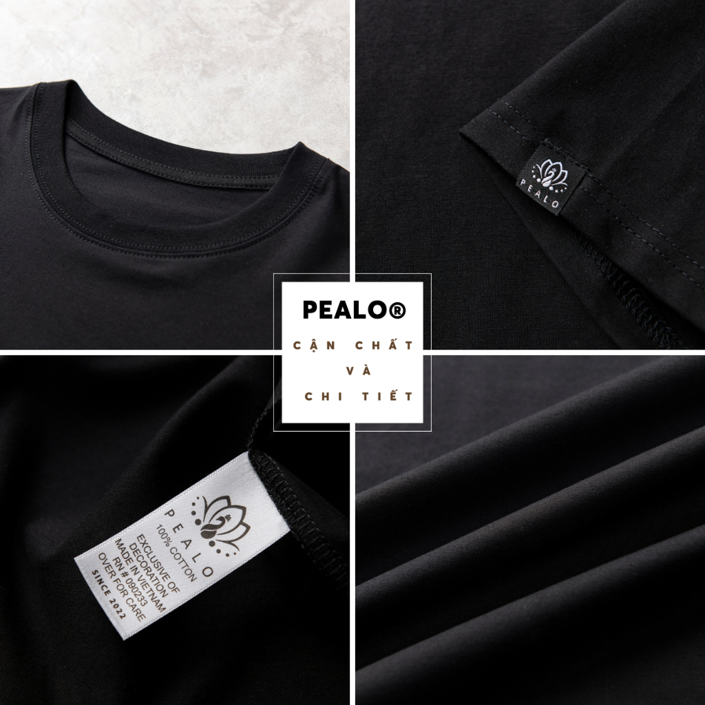 Áo Thun Unisex PEALO ZEBRA áo phông nam nữ basic cotton 4 chiều cao cấp