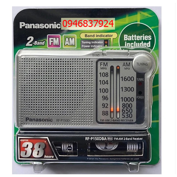 Đài Radio FM/AM Panasonic RF - P150 Kèm 2 Pin Hàng Chính Hãng