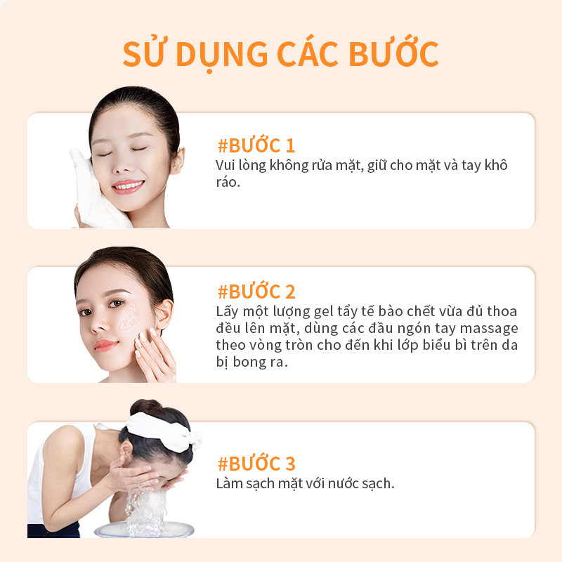 2PCS Tẩy Tế Bào Chết Da Mặt Dịu Nhẹ Đặt GMEELAN Exfoliate Gel Set Làm Trắng Da Sạch Sâu Lỗ Chân 50g+50g