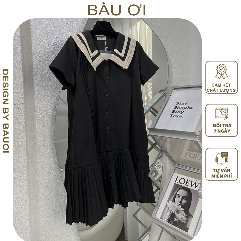 [BAUOII V178] VÁY BẦU CÔNG SỞ DÁNG SUÔNG ĐUÔI CÁ CỔ PHỐI REN ĐIỆU ĐÀ - ĐẦM BẦU BABYDOLL TIỂU THƯ MẶC ĐI LÀM ĐI CHƠI