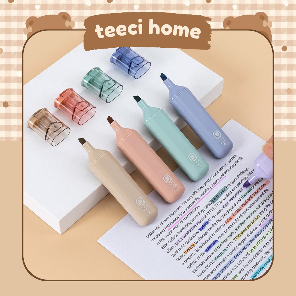 <Video Review> Set 4 Bút Dạ Dánh Dấu Cỡ To Dáng Béo Màu Pastel Morandi Xinh Xắn G015