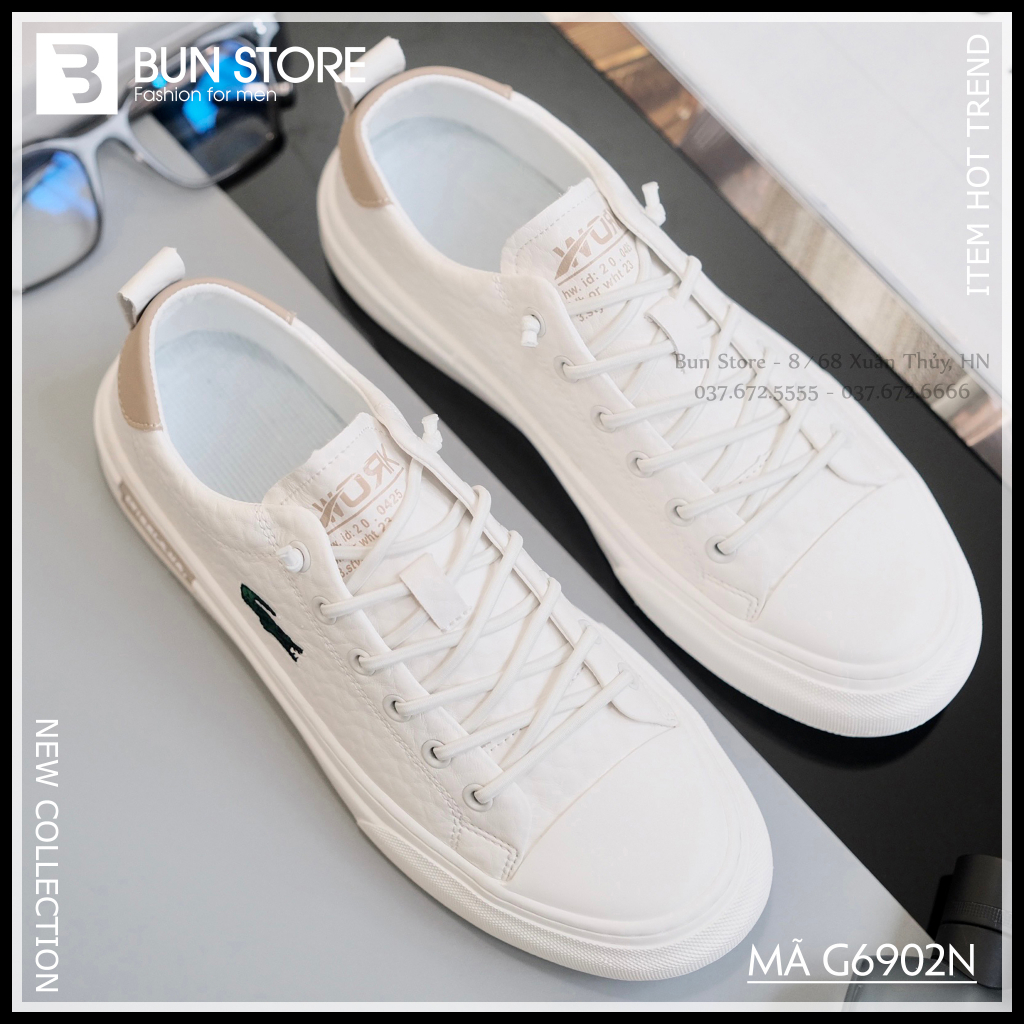 Giày da cao cấp họa tiết thêu - Giày thể thao Sneaker Bun Store - Mã G6902