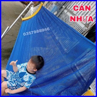 Võng Lưới Cán Nhựa Cao Cấp Chất Vải Dày Mềm, Dài 230cm Rộng 160cm, Lưới Võng Đẹp Chắc Chắn