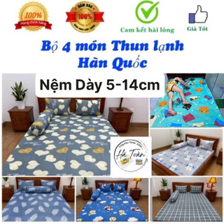 Giá xưởng bộ 4 món ga giường cao cấp thun lạnh 3d hàn quốc