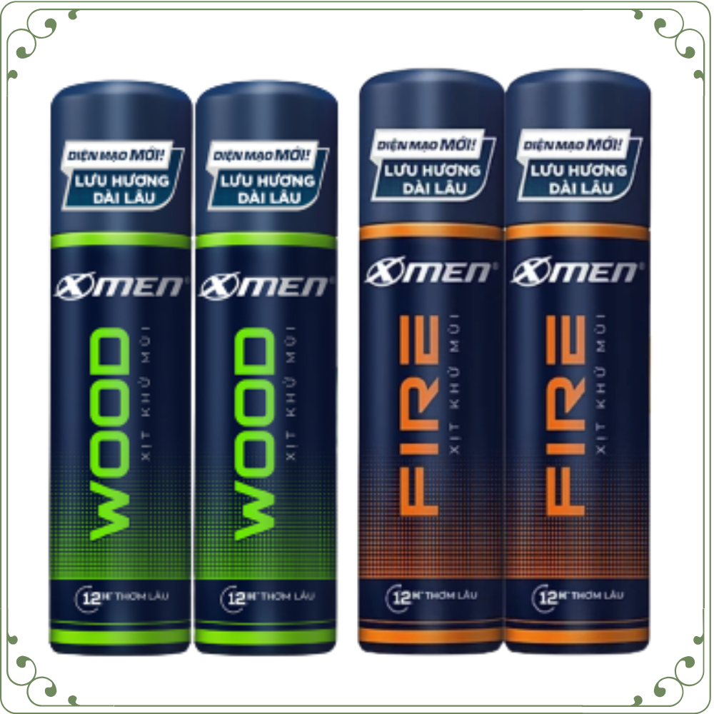 Xịt khử mùi toàn thân nam X men 140ml Sịt khử mùi nước hoa nam Xmen