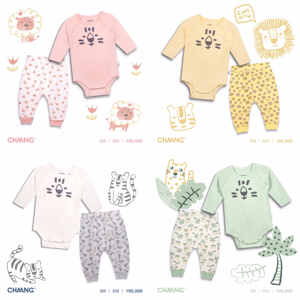 [Chaang] Bộ sơ sinh body chip cho bé yêu