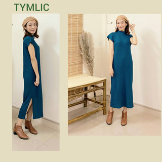 Đầm Len Midi Cổ 5cm 3 Màu TYMLIC