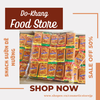 Combo 60 gói snack sườn dê nướng hằng đại vị tuổi thơ siêu cay, đồ ăn vặt tuổi thơ