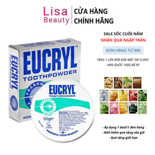 Bột Trắng Răng Eucryl Giúp Răng Trắng Sáng 50g