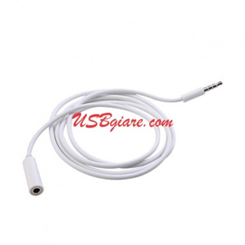 CÁP NỐI DÀI TAI NGHE VÀ MIC  CHO ĐIỆN THOẠI IPHONE, IPOD, IPAD, GALAXY - 1M
