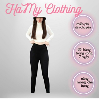 Quần legging dài nữ cạp cao gen bụng siêu hack dánh