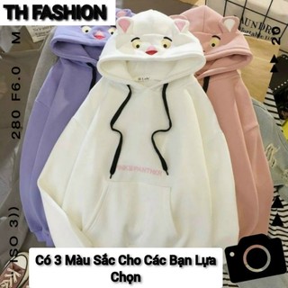 Áo hoodie thêu chữ pink phối con thỏ nam nữ unisex♥️