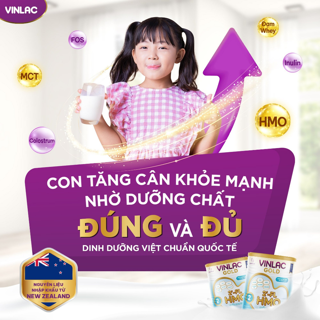 Sữa bột Vinlac Gold số 1 900g