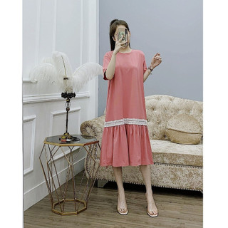 Váy bầu mùa hè công sở YE1718 Đầm bầu công sở Kết hợp sau sinh chất mát freesize dưới 70kg