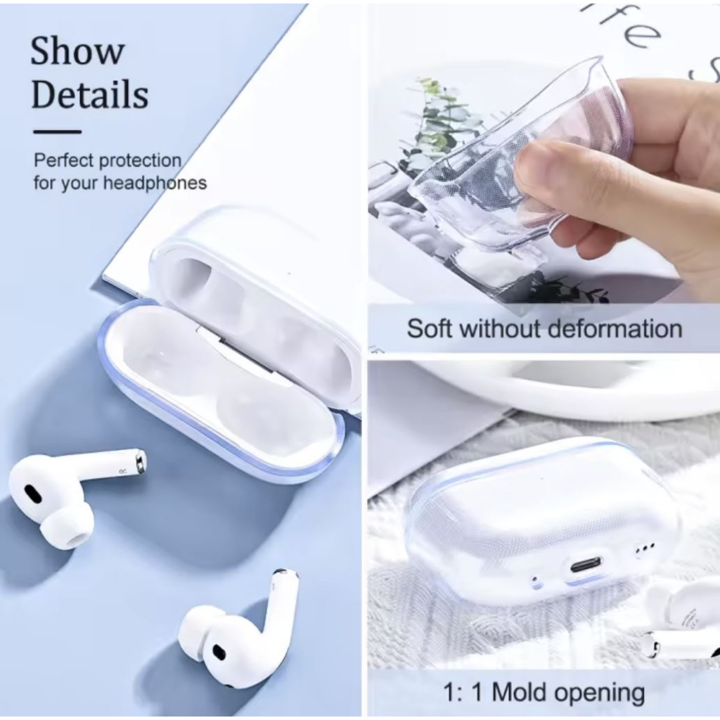 Vỏ Bao ốp case hộp sạc Airpods Pro  bảo vệ chống va đập, bám bẩn giúp vỏ không trầy xước rơi rớt và ố vàng