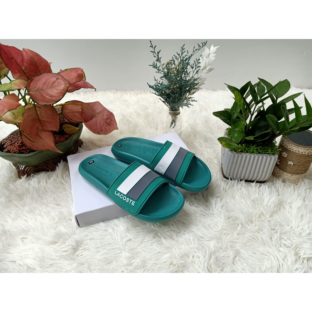 Dép nam quai ngang Lacoste, dép lê nam form thể thao, chống thấm nước, độ bền cao, thể hiện độ trẻ trung, thanh lịch..