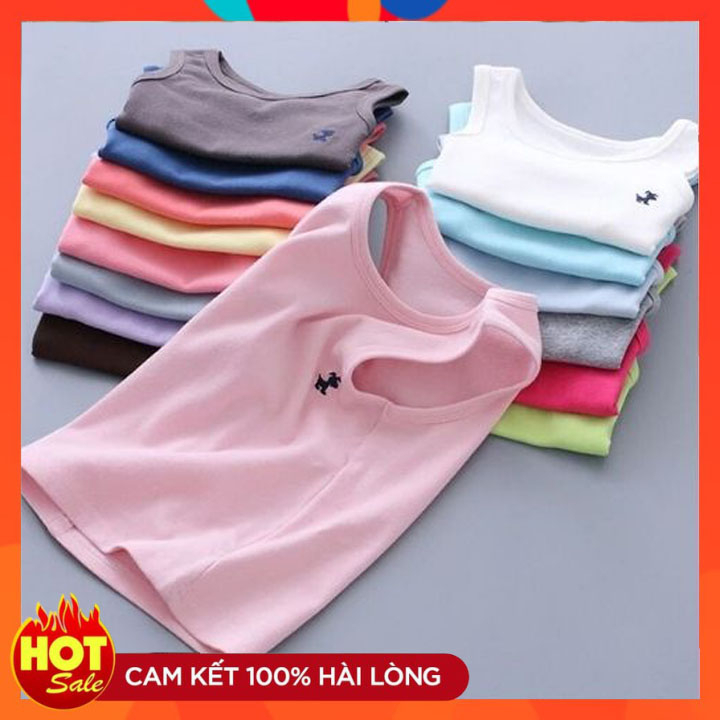 Áo ba lỗ trơn phù hợp cho bé trai, bé gái