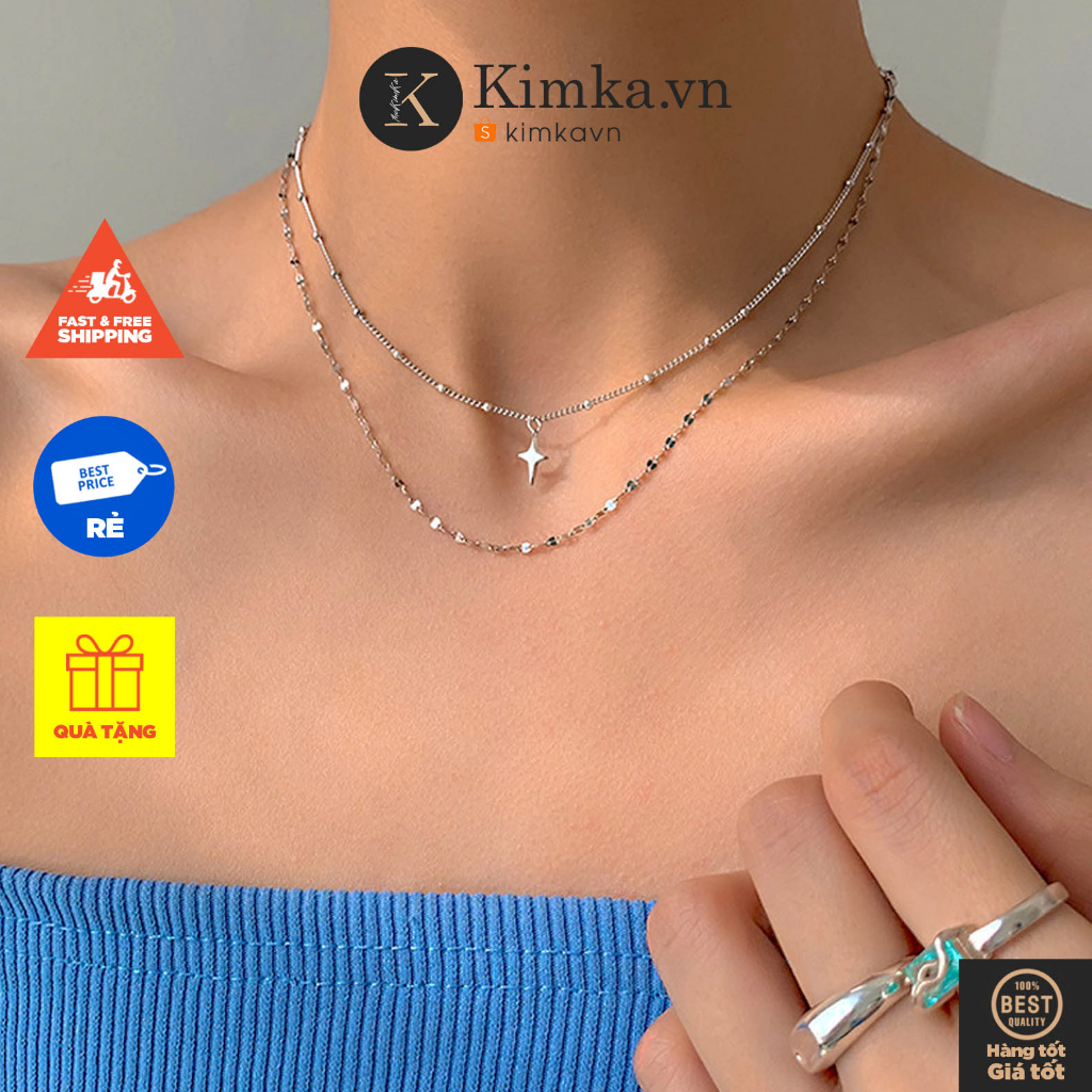 (0939) Dây Chuyền Hai Lớp Sợi Mỏng Nhẹ Nhàng Nữ Tính