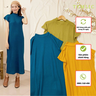 Đầm Len Midi Cổ 5cm 3 Màu TYMLIC