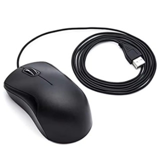 Amazon Basics 3-Button USB Wired Mouse - Black