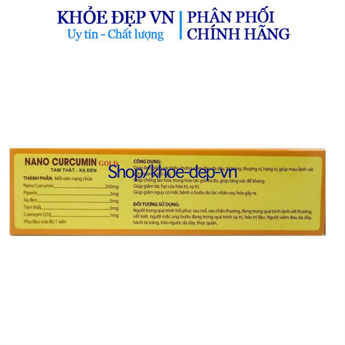 Viên tinh nghệ Nano Curcumin Gold Rostex Tam Thất Xạ Đen giảm viêm loét dạ dày, tá tràng, ung bướu - Hộp 30 viên