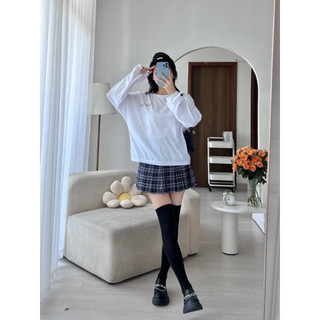 Áo thun nữ form rộng Guguno cotton cổ tròn in basic