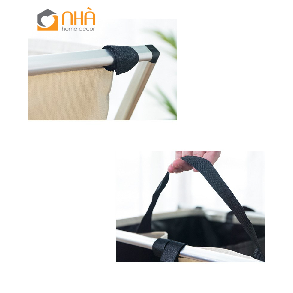 Sọt Để Đồ Vải Oxford Chống Thấm Chân Đế Gấp Kim Loại PA9541