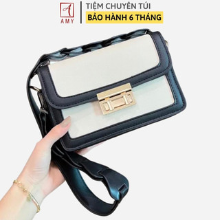Túi xách nữ đeo chéo kẹp nách 2 khóa xoay dáng vuông thời trang cao cấp đi chơi, túi đeo chéo nữ TX051798 Amy Store