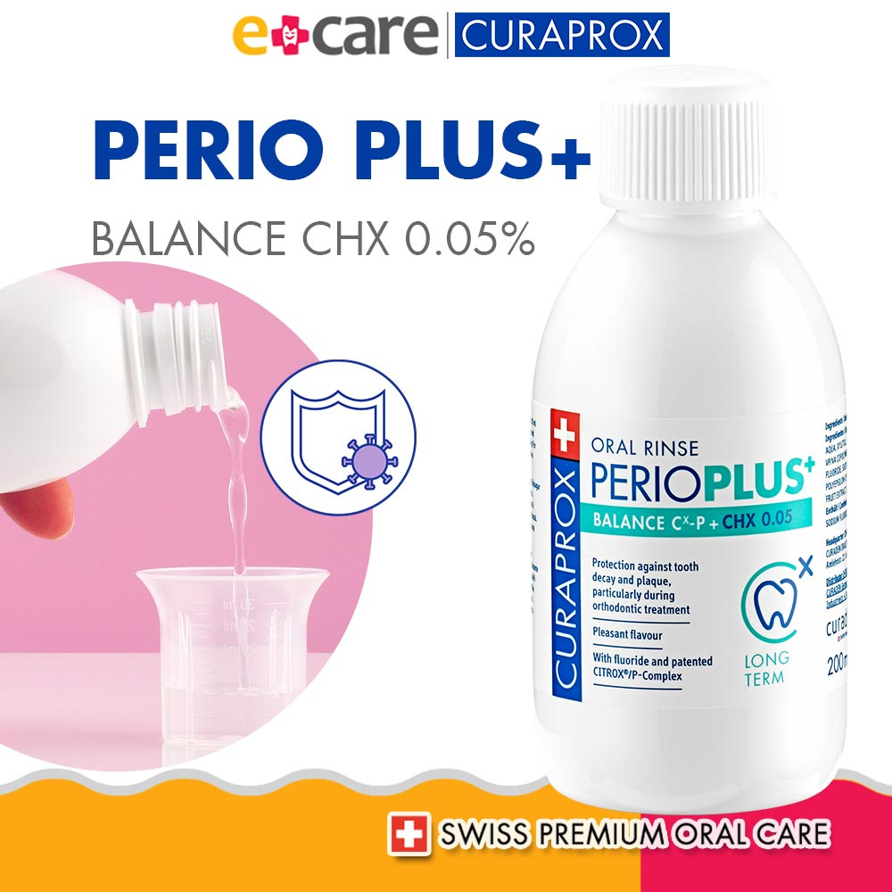 Nước súc miệng ngừa viêm nướu, viêm họng, nhiệt miệng Curaprox Perio Plus