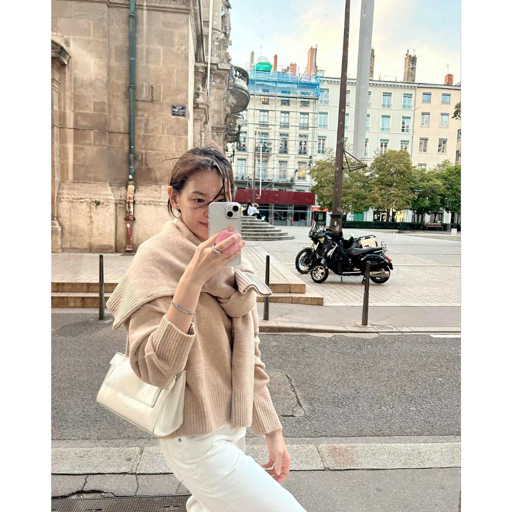 Túi xách FindKapoor MARTY BRICK 24 - Ivory