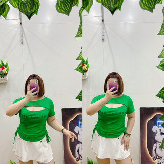 ( Bigisize ) Áo khoét ngực A64 bigsize 60-90kg. Hình bụ bẫm shop