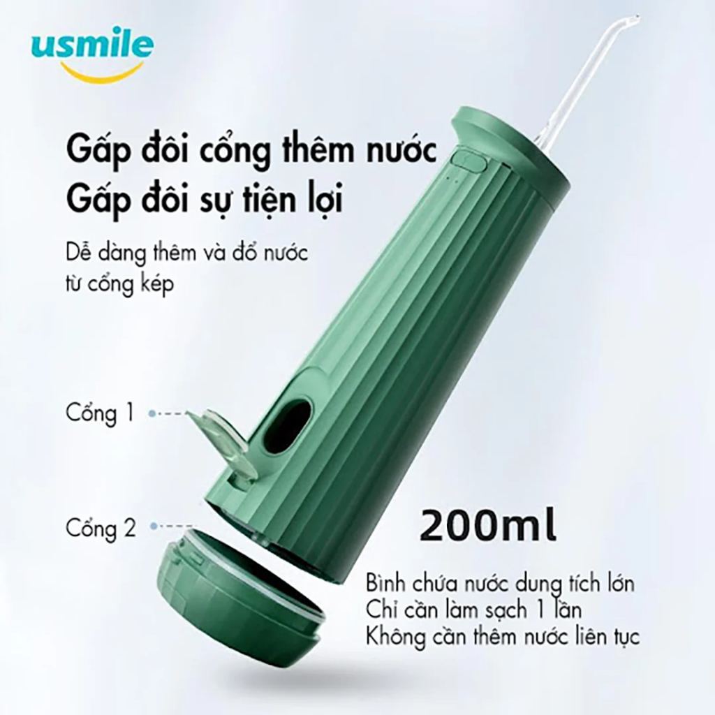 Máy tăm nước sóng siêu âm usmile CY0 - Chính hãng - BH 12 tháng