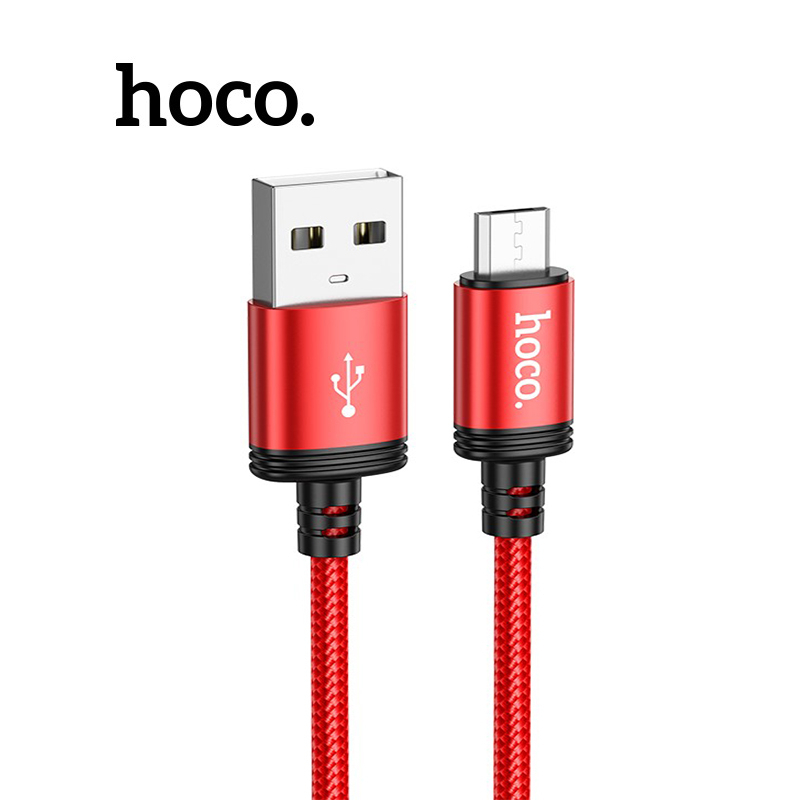 Cáp sạc nhanh Micro Hoco X89, hỗ trợ truyền dữ liệu, sạc nhanh 2A, dành cho Android phone, dài 1m (Màu ĐỎ)