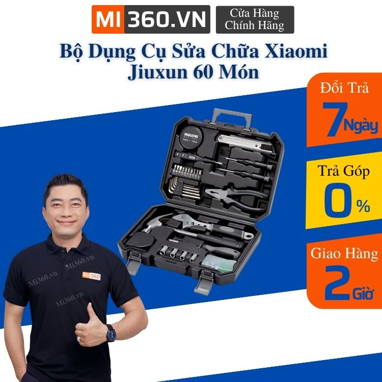 Bộ Dụng Cụ Sửa Chữa Xiaomi Jiuxun 60 Món - Hộp Đựng Tiện Lợi - Mi 360