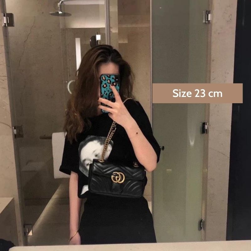 Túi xách nữ đeo chéo cầm tay gu hộp nam châm hàng vip Quảng Châu cao cấp size 23cm jumito